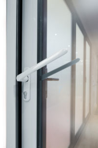 White Lift & Slide door handle